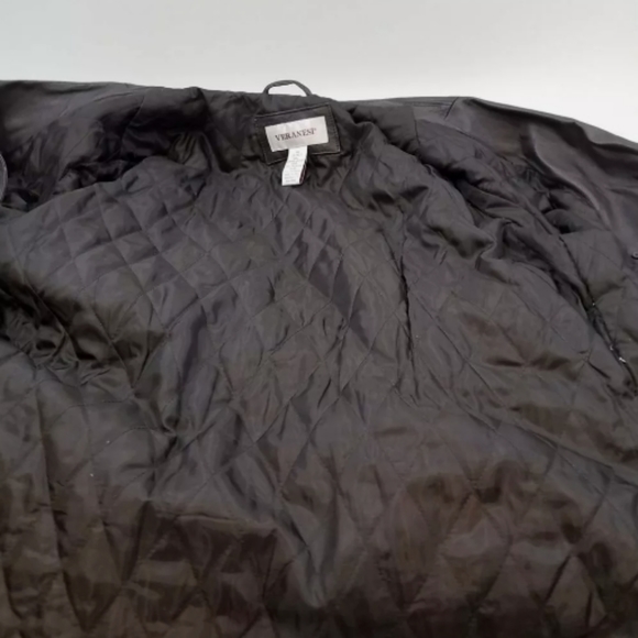 Veranesi Women's Brown large Genuine Leather Coat 18W 18 - Picture 7 of 7